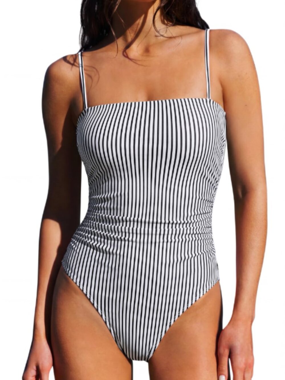 SUUKSESS Women's Square Neck One-Piece Swimsuit